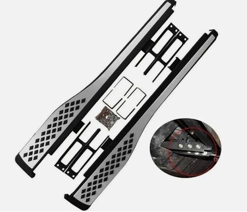 2pcs تشغيل لوحات تشغيل Honda CRV CR-V 2012-2016 خطوات جانبية كمل سيارة Nerf Bar ترقية جديدة مع جزيئات مضادة للانزلاق بالأبيض والأسود (للسيارات المخصصة فقط) in Saudi Arabia