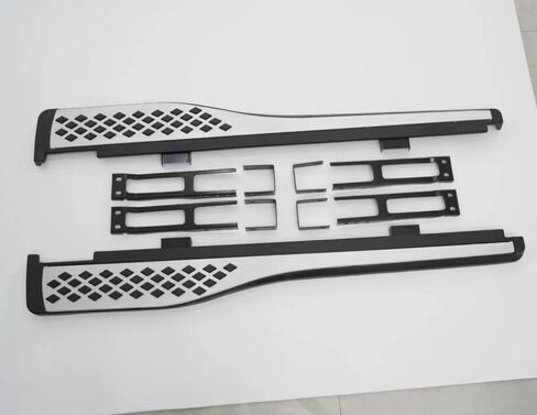 2pcs تشغيل لوحات تشغيل Honda CRV CR-V 2012-2016 خطوات جانبية كمل سيارة Nerf Bar ترقية جديدة مع جزيئات مضادة للانزلاق بالأبيض والأسود (للسيارات المخصصة فقط) in Saudi Arabia