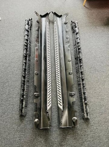 2PCS Running Boards for BMW X5 F15 2014-2018 Side Steps Complete Kit Car Nerf Bar New Upgrade Black Panel with Anti-Slip Particles Black&White(for Dedicated Vehicles only) in Saudi Arabia