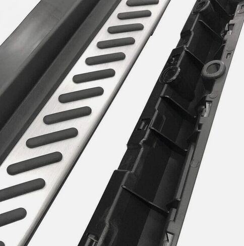 2PCS Running Boards for BMW X5 F15 2014-2018 Side Steps Complete Kit Car Nerf Bar New Upgrade Black Panel with Anti-Slip Particles Black&White(for Dedicated Vehicles only) in Saudi Arabia