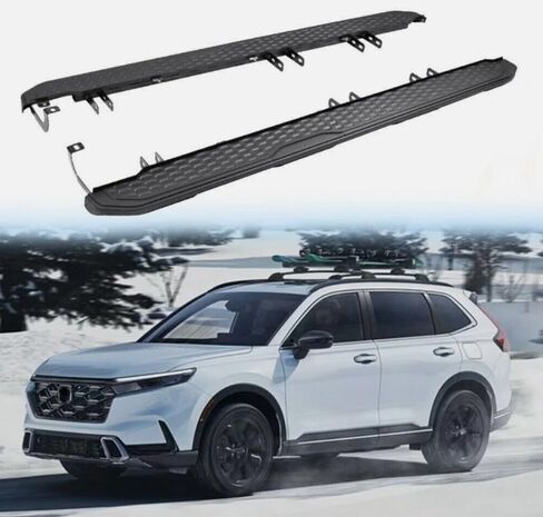 2PCS Running Boards for Honda CRV CR-V 2017-2022 Side Steps Complete Kit Car Nerf Bar New Upgrade Black Panel with Anti-Slip Particles Black&White(for Dedicated Vehicles only) in Saudi Arabia
