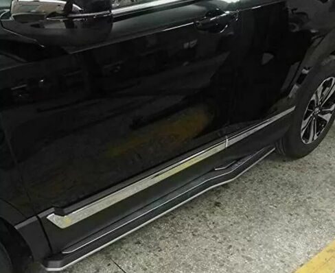 2pcs تشغيل لوحات تشغيل Honda CRV CR-V 2017-2022 خطوات جانبية كمل سيارة Nerf Bar ترقية جديدة مع جزيئات مضادة للانزلاق بالأبيض والأسود (للسيارات المخصصة فقط) in Saudi Arabia