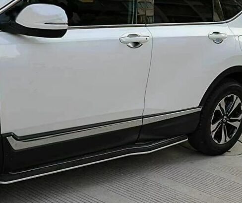 2pcs تشغيل لوحات تشغيل Honda CRV CR-V 2017-2022 خطوات جانبية كمل سيارة Nerf Bar ترقية جديدة مع جزيئات مضادة للانزلاق بالأبيض والأسود (للسيارات المخصصة فقط) in Saudi Arabia
