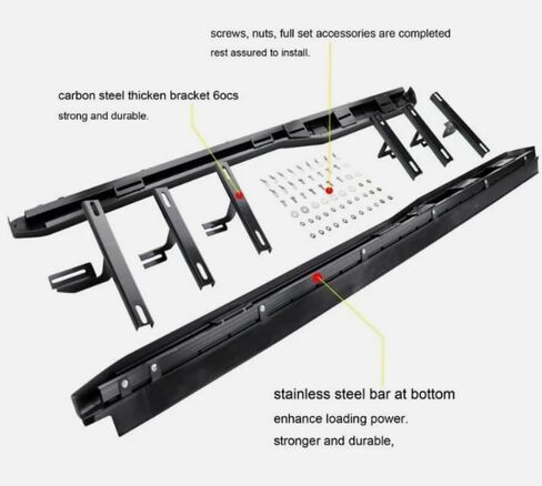 2pcs تشغيل لوحات تشغيل Honda CRV CR-V 2017-2022 خطوات جانبية كمل Carf Nerf Bar ترقية جديدة مع جزيئات مضادة للانزلاق سوداء (للسيارات المخصصة فقط) in Saudi Arabia