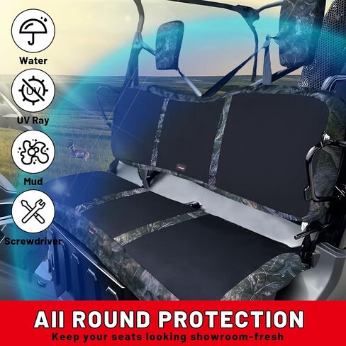 Starknightmt Pioneer 1000 مقعد غطاء ترقية Neoprene متوافق مع 2016-2025 Pioneer 1000 1000-5 (المقعد الأمامي) ، 1000-6 (المقعد الأمامي والخلفي) ، غطاء مقعد مائي مائي. in Saudi Arabia