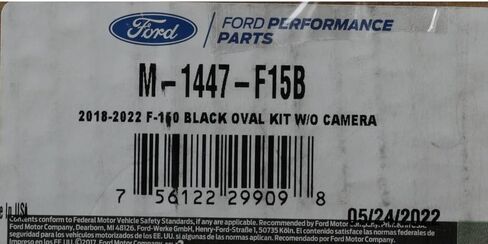 Ford New OEM 2018-2023 متوافق مع F-150 No Camera Grille الخلفية المتوافقة مع شعارات الباب الخلفي الأسود ، M-1447-F15B in Saudi Arabia