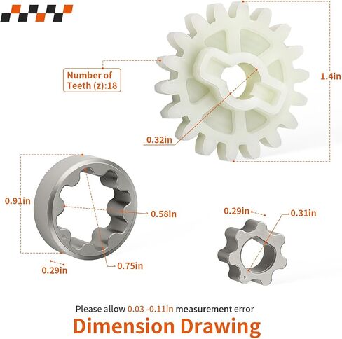 Oil Pump Driven Gear & Oil Pump Rotor Set For Honda CRF250 R/X 2004-2017 15133-KRN-670 in Saudi Arabia