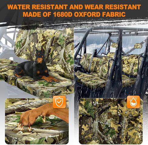 BORDAN UTV Waterproof Seat Cover for 2017-2021 Polaris Ranger XP 1000, Heavy Duty 1680D Camo Seat Covers for UTV Polaris Ranger 1000 2020-2025 Full Protection Outdoor(3 PCS) in Saudi Arabia