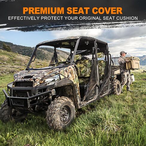 BORDAN UTV Waterproof Seat Cover for 2017-2021 Polaris Ranger XP 1000, Heavy Duty 1680D Camo Seat Covers for UTV Polaris Ranger 1000 2020-2025 Full Protection Outdoor(3 PCS) in Saudi Arabia