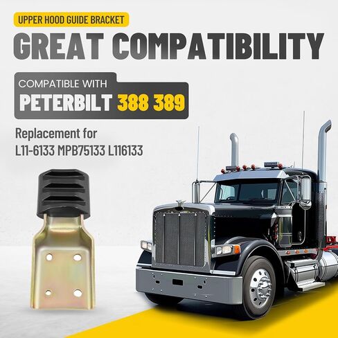 قوس دليل Kuafu العلوي المتوافق مع Peterbilt 388 389 استبدال L11-6133 MPB75133 L116133 الصلب الأيسر والأيمن 2pcs in Saudi Arabia