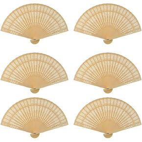 Sandalwood Fan (Set of 24 pcs) - Baby Shower Gifts & Wedding Favors