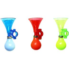 3 Piece Kids Bike Horn Air Horn Clown Bicycle Horn Plastic Scooter Bike Bell for Cart Kids Boys Girls