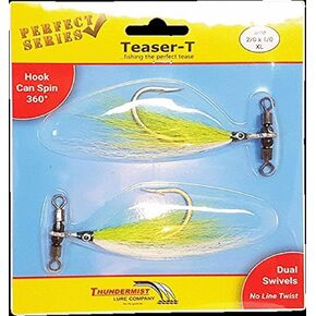 TSR-2/0X1/0-CW Teaser-T Fishing Terminal Tackle, Chartreuse