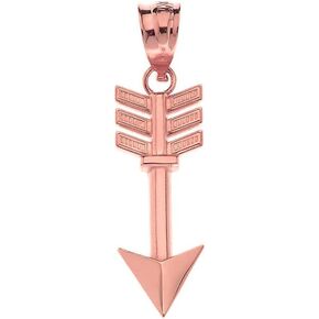 10k Indian Arrowhead Arrow Charm Pendant