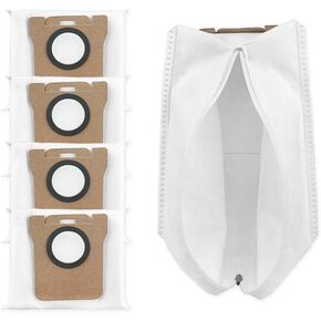 Funway Design 5 Pack Reusable Zipper Vacuum Bag/Dust Bag for Dreame L10s Ultra / L20 Ultra / X20 Pro / X20 Pro Plus / S10 Pro/Xiaomi Robot Vacuum X10+ / X10 / Omni, 3L Large Capacity