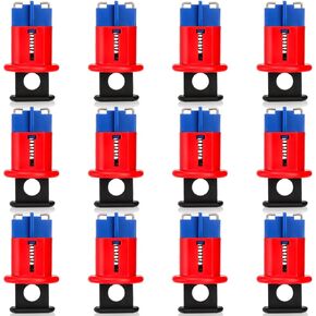 Frcctre 12 Pack Pin in Standard Circuit Breaker Lockout Device, Industrial Grade Miniature Loto Device Breaker Switch Lock for Electrical Lockout, OSHA Compliant