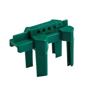 Brady Prinzing Ball Valve Lockout, Small, for 1/2"-2-1/2" Outside Pipe Diameter, Green