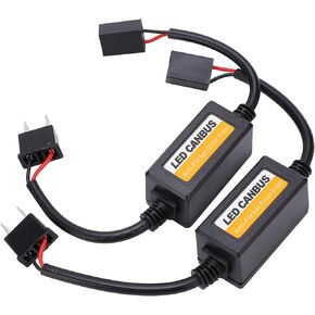 FTVOGUE 2pcs LED Decoder Resistor Adapter Car Dashboard Error H7 DC 9V‑16V No Error Load Code Anti‑Flicker Fault Canceller Set, Other Electronic Components