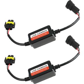 LED Headlight Decoder H11 H8 H9, Warning Error Decoder Canceller Capacitors Resistor, Error Free Canbus Decoder, Anti Flicker Harness for LED Light Bulb Adaptor, 2PCS (H11/H8/H9)