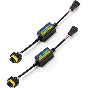 H8/H9/H11 LED مكثف مضاد للوميض رمز خطأ الكمبيوتر تحذير Canceller LED المقاوم Canbus فك (حزمة من 2) in Kuwait