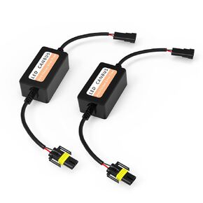 H11/H8 Canbus Decoder LED Anti Flicker Harness، أجهزة فك التشفير المقاومة خالية من الأخطاء، مكثفات إلغاء التحذير، حزمة من 2