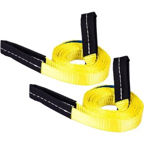 Lifting Slings Straps 8 Foot by 1 inch 1333 lbs Capacity Heavy Duty Lifting Stitching Web Flat Eye to Eye Loop Ends for Rock Tree Saver Lifting Furniture Appliances Machine 10 Pack