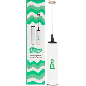 Electric Milk Frother Hand Blender - Stainless Steel Electric Matcha Whisk, Handheld Drink Mixer for Coffee, Greens & Protein - Easy to Clean USB Rechargeable, Dual Speed Immersion Blender