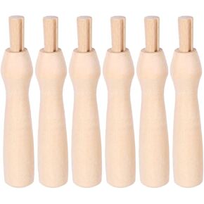 6Pcs Wooden Felting Needle Handles Poking Felting Needle Pen Punch Needle Holder Wool Felting Supplies for DIY Patchwork and Wool Felting Craft Supplies (Needle not Included)
