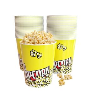 85 Oz Popcorn Cups 26 Pack Large Greaseproof Popcorn Box vintage Popcorn Tubs Disposable Popcorn Holders for Movie Night Supplies Amusement Parks Circus Baseball Themed