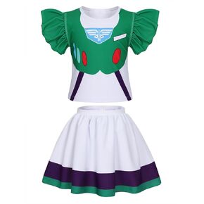 Jurebecia Jessie Buzz Lightyear Swimsuit for Girls Bthing Suit Two Piece Princess Bikini Ruffles Beach Swimwear