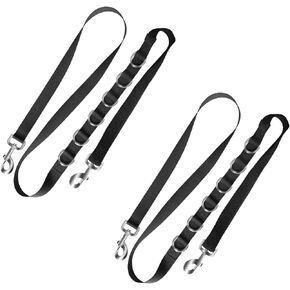 Harrison Howard Sturdy Hardware Elastic Front Section Easy-Adjust Side Reins Black