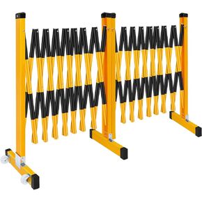 Expandable Security Gate Yellow Black Mobile Parking Barrier 36 Inch High Driveway Fence Retractable Traffic Barricade Folding Portable Scissor Gate for Outdoor Road Garage Construction (16.4 Feet)