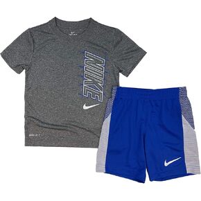 طقم تي شيرت وشورت برسومات Dri-FIT من Nike Little Boys مكون من قطعتين