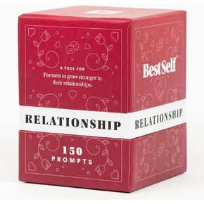 BestSelf Relationship Deck -150 Discussion Prompts Conversations Starter Couples Games - Perfect Couples Card Games for Adults, Romantic Gifts for Couples