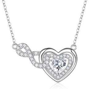 Iefil Mothers Day Gifts for Wife - Mothers Day Gifts | Anniversary Birthday Gifts | Women Jewelry | 925 Sterling Silver Birthstone Necklace for Women | Gifts for Wife Girlfriend Mom Grandma Sister