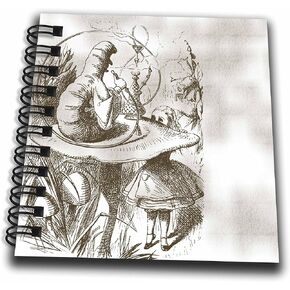 3dRose db_110199_3 Caterpillar on Mushroom Vintage Alice in Wonderland-Mini Notepad, 4 by 4"