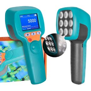 Digital Handheld Stroboscope 60-99999 FPM, Non-Contact LED Stroboscope YF-DT100B, 1500 Lux Strobe Tachometer with Full-Color LCD Display, Stroboscopic Speedometer with 2200mAh Battery