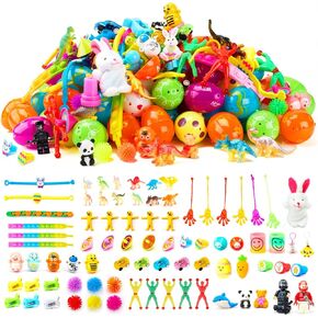Minetom 60 PCS Mochi Squishy Toys Prefilled Easter Eggs with Toys Inside Mini Squishies Stress Relief Toys Bulk Classroom Prizes Easter Egg Fillers Basket Stuffers Easter Party Favor Gifts for Kids