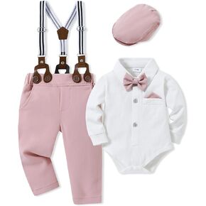 SANMIO Baby Boy Clothes 0-18M Baby Boys Suit 4pcs Baby Boy Dress Clothes Infant Tuxedo Sets