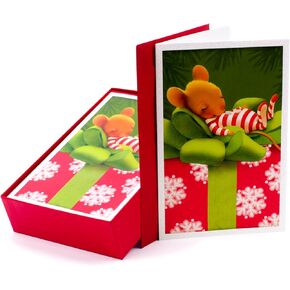 Hallmark Christmas Cards Boxed with Envelopes, Happy Holidays (40 Blue Holiday Cards)