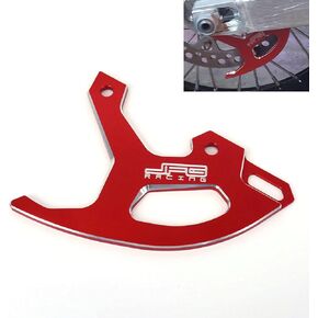 Motorcycle Rear Brake Disc Guard CNC Compatible To CR125R CR250R 2002-2007 CRF250R 2004-2017 CRF450R 2002-2017 CRF450RX 2017 CRF250X 2004-2017 CRF450X 2005-2016 Dirt Bike Red