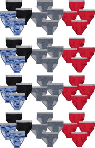 BILLIONHATS Boys Cotton Underwear Briefs, White Underpants Children, Assorted Sizes S-XL, Charity Donation in Saudi Arabia