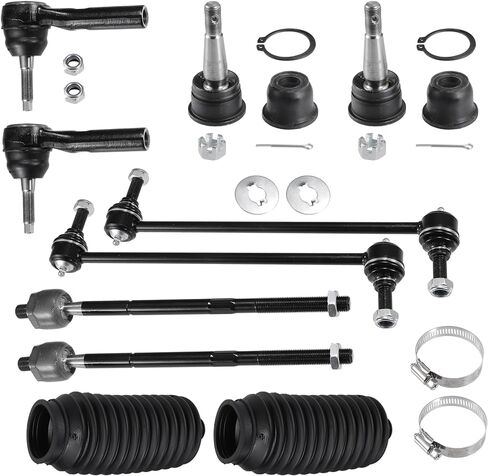X AUTOHAUX 10 قطع أمامية Sway Bar Link Tie Rod End Links مجموعة وصلة كروية سفلية لـ Dodge Grand Caravan 2001-2004 لكرايسلر Town & Country Voyager Stabilizer Bar Link Tie Rod End مع التمهيد in Saudi Arabia