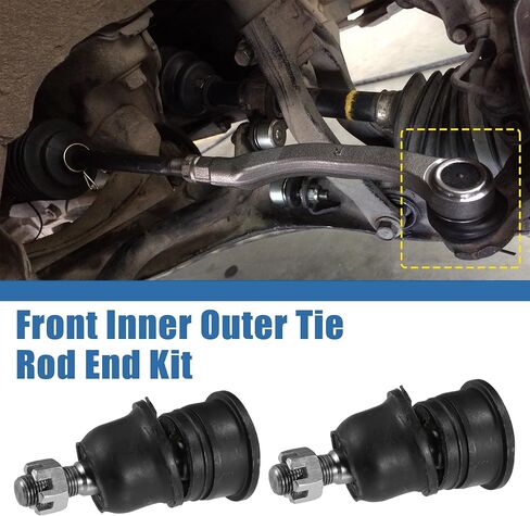 X AUTOHAUX 10 قطع أمامية Sway Bar Link Tie Rod End Links مجموعة وصلة كروية سفلية لـ Dodge Grand Caravan 2001-2004 لكرايسلر Town & Country Voyager Stabilizer Bar Link Tie Rod End مع التمهيد in Saudi Arabia