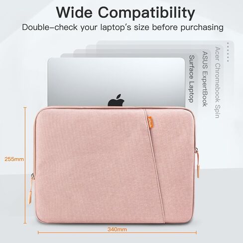 حقيبة كمبيوتر محمول JETech لجهاز MacBook Air/Pro مقاس 13.3 بوصة، وMacBook Pro 14 بوصة 2021 M1، وكمبيوتر محمول مقاس 13-13.6 بوصة، وحقيبة مقاومة للماء والصدمات مع جيب ملحق (Starlight) in Saudi Arabia
