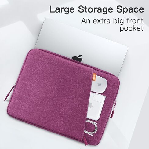 حقيبة كمبيوتر محمول JETech لجهاز MacBook Air/Pro مقاس 13.3 بوصة، وMacBook Pro 14 بوصة 2021 M1، وكمبيوتر محمول مقاس 13-13.6 بوصة، وحقيبة مقاومة للماء والصدمات مع جيب ملحق (Starlight) in Saudi Arabia