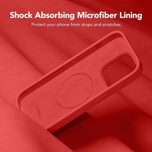 حافظة مغناطيسية لهاتف iPhone 13 Pro، متوافقة مع MagSafe، [واقي شاشة + حماية للكاميرا]، حافظة هاتف نحيفة من السيليكون السائل المقاوم للصدمات مقاس 6.1 بوصة، بطانة ناعمة من الألياف الدقيقة المضادة للخدش، أخضر كالكي in Kuwait