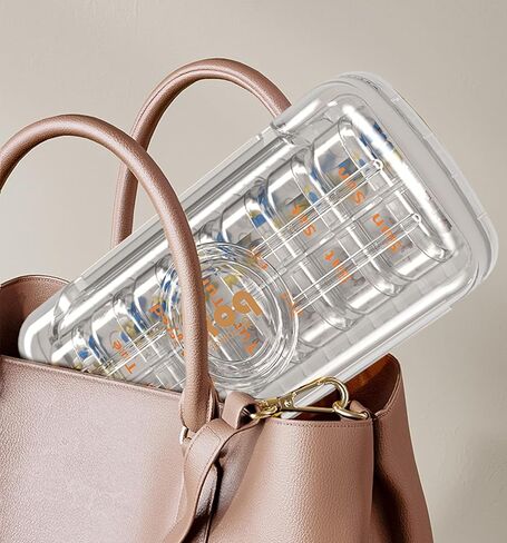 منظم وموزع حبوب الدواء الأسبوعي من HBlife مرتين في اليوم، حاوية صندوق حبوب السفر يوميًا صباحًا ومساءًا 7 أيام للفيتامينات والأدوية والمكملات الغذائية وزيت السمك، حافظة مقسمة طبية مقاومة للغبار (شفاف) in Kuwait