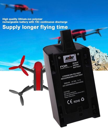 TOPCHANCES 11.1V 2500mAh High Capacity Upgrade Replacement Battery for Parrot Bebop Drone (AR Drone 3.0) Quadcopter Parts in Kuwait