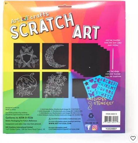 14pc Art 101 Crafts Scratch Art in Saudi Arabia